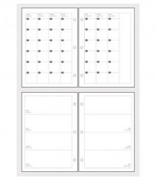 Monthly/weekly overview, A5