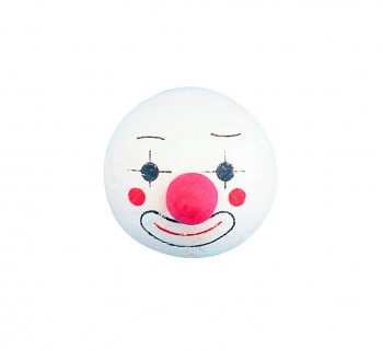 Head of cotton wool: Clown with nose / 40mm / 1pc