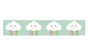 Washi páska / Happy Clouds / 1,5cm x 10m