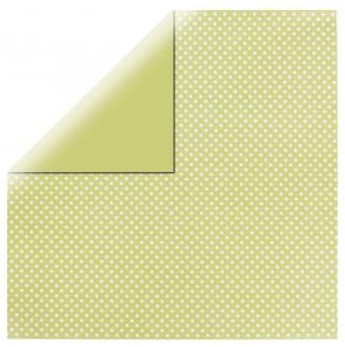 Scrapbookový papír 12x12" / Glitter Dots - lime