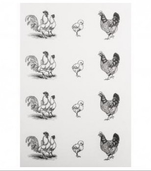 Deco peel away-motif Chicken family 2 sheets