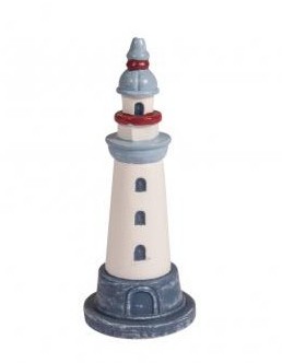 Deco-Lighthouse / 3,5 x 3,5 x 9 cm