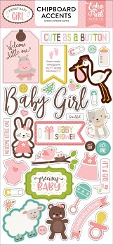 Sweet Baby Girl / Chipboard Accents / 6x12"