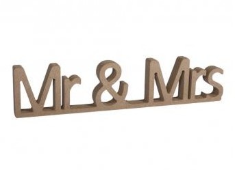 MDF Word Mr & Mrs / 24x1,5x5,5cm