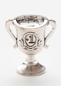 Kovová ozdoba / cup / 17x17mm / silver