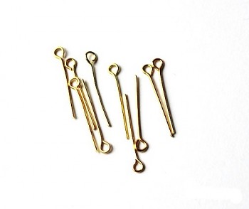 Eyepins / 20pcs / 20mm / gold