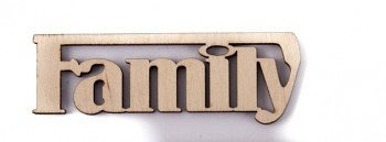 Drevený nápis - Family / 10cm / 1ks