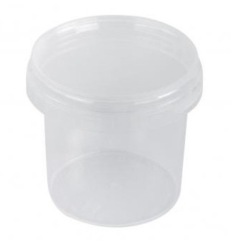 Clear plastic box, with lid, 8.5cm, 365ml, 5szt