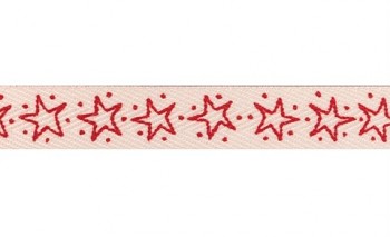 Deco ribbon stars, 15mm / 1m 