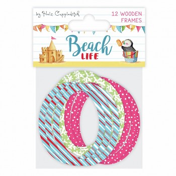 Dekoracje drewniane Beach Life Wooden Frames / 12szt