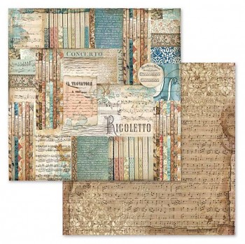 Music Rigoletto / Dwustronny papier do scrapbookingu / 12x12 