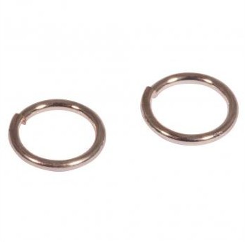 Ring 30 pcs / 7mm / pink-gold