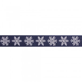 Deco ribbon Snowflakes, 25mm / 1m 