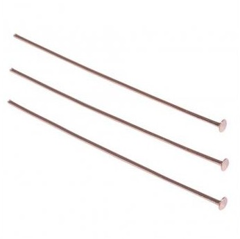 Straight pin / 15pcs / 35mm / pink gold