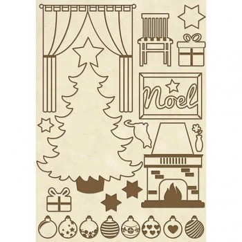 Wooden shape A5 / Christmas Home