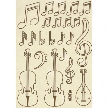 Drevené výrezy A5 / Violin
