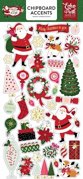 Merry & Bright / Chipboard Accents / 6x12"