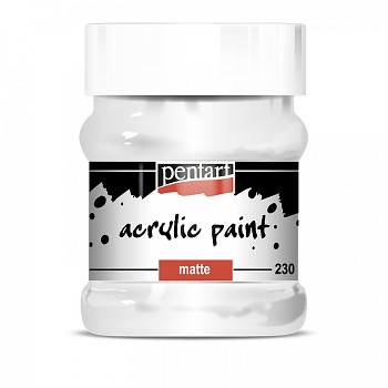 Pentart acrylic paint matte 230ml / titan white