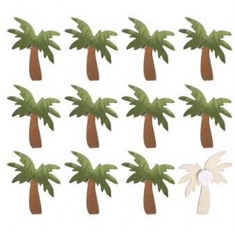 Drewniany ornament / palms / 3,8-4,2cm / 12szt 