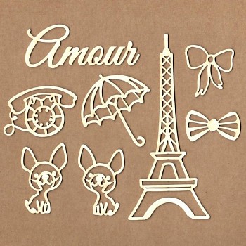 Chipboards - Set "Mon Amour" / 8St.