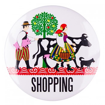 Folk badge 58 mm / shopping