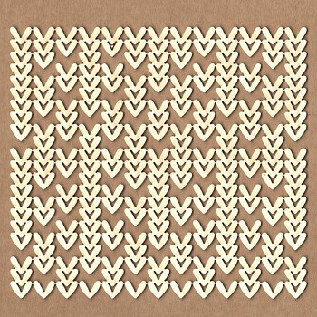 Chipboards - Knitting background / 12x11cm / 1pcs