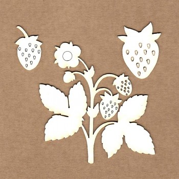 Chipboards - Strawberries / 8cm , 3cm , 2cm