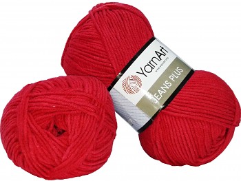 Yarn Jeans plus / Gina plus / 100g / red 51