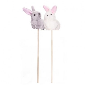 Bunny on a stick / 2pcs