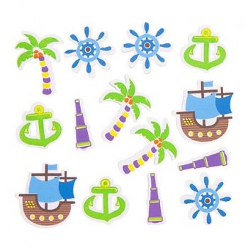 Foam Stickers - PIRATE WORLD / 50pcs