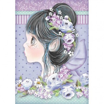 Rice decoupage paper A4 / Lilac fairy 