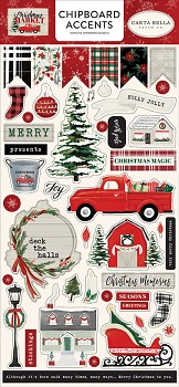 Christmas Market / Chipboard Accents / 6x12"