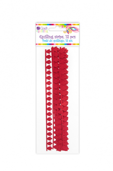 Peony / Red Quilling Strips / 1,8 cm / 12pcs