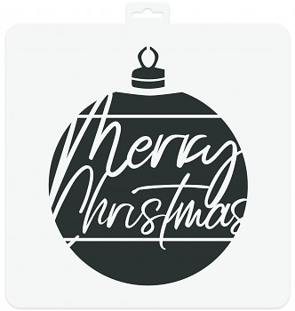 Трафарет 28x28см / Merry Christmas Bauble