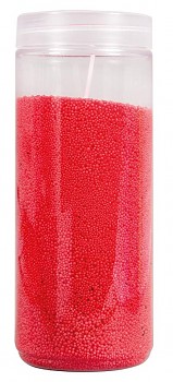 Sand cast candle with 2 wicks / 250g / classical red