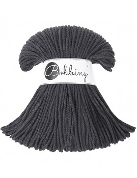 Bobbiny Cotton Cord Junior 3mm / 100m / Charcoal