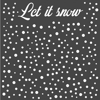 Трафарет / 18x18см / Let's snow