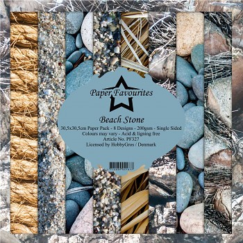 Beach Stone / 12x12 / 8St. / Papier-Set