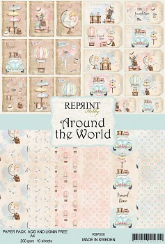 Around the World / Sada papírů A4