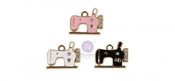 Metal ornaments / My Sweet Sewing Machines Charms / 3pcs
