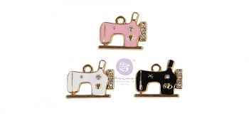 Kovové ozdoby / My Sweet Sewing Machines Charms / 3ks