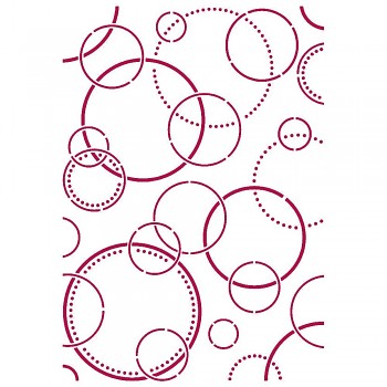 Schablone / A4 / Romantic Threads Bubbles