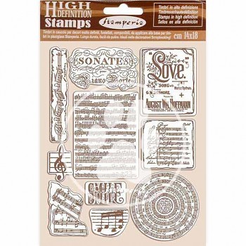 HD rubber Stamp 14x18cm / Passion Music