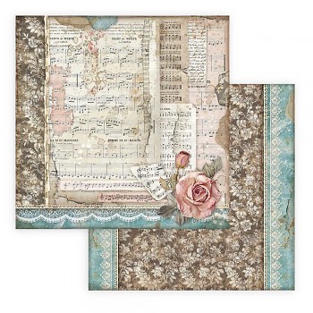 Scrapbookingpapier / 12x12 / Passion Roses and Music