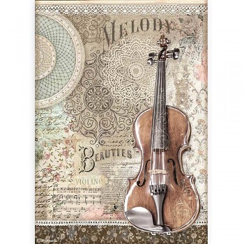 Ryžový papier na decoupage A4 / Passion Violin