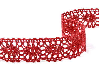 Cotton lace 32mm / red wine