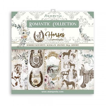 Romantic Horses / 12x12" / Papier-Set