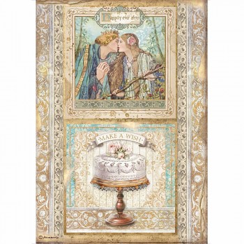 Рисовая карта A4 / Sleeping Beauty Prince Cake Frame