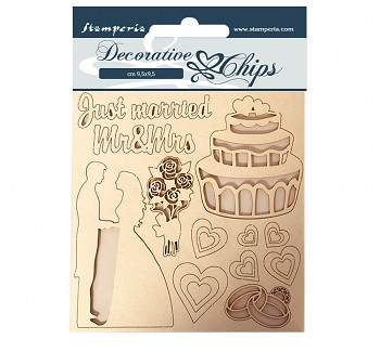 Chipboards - Sleeping Beauty Just Married / 9.5x9.5cm  