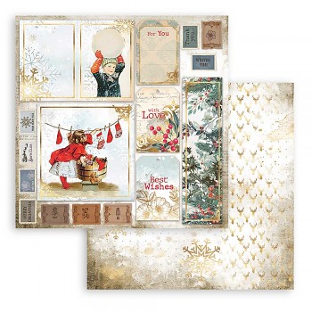 Scrapbooking paper / 12x12 / Romantic Christmas Cards